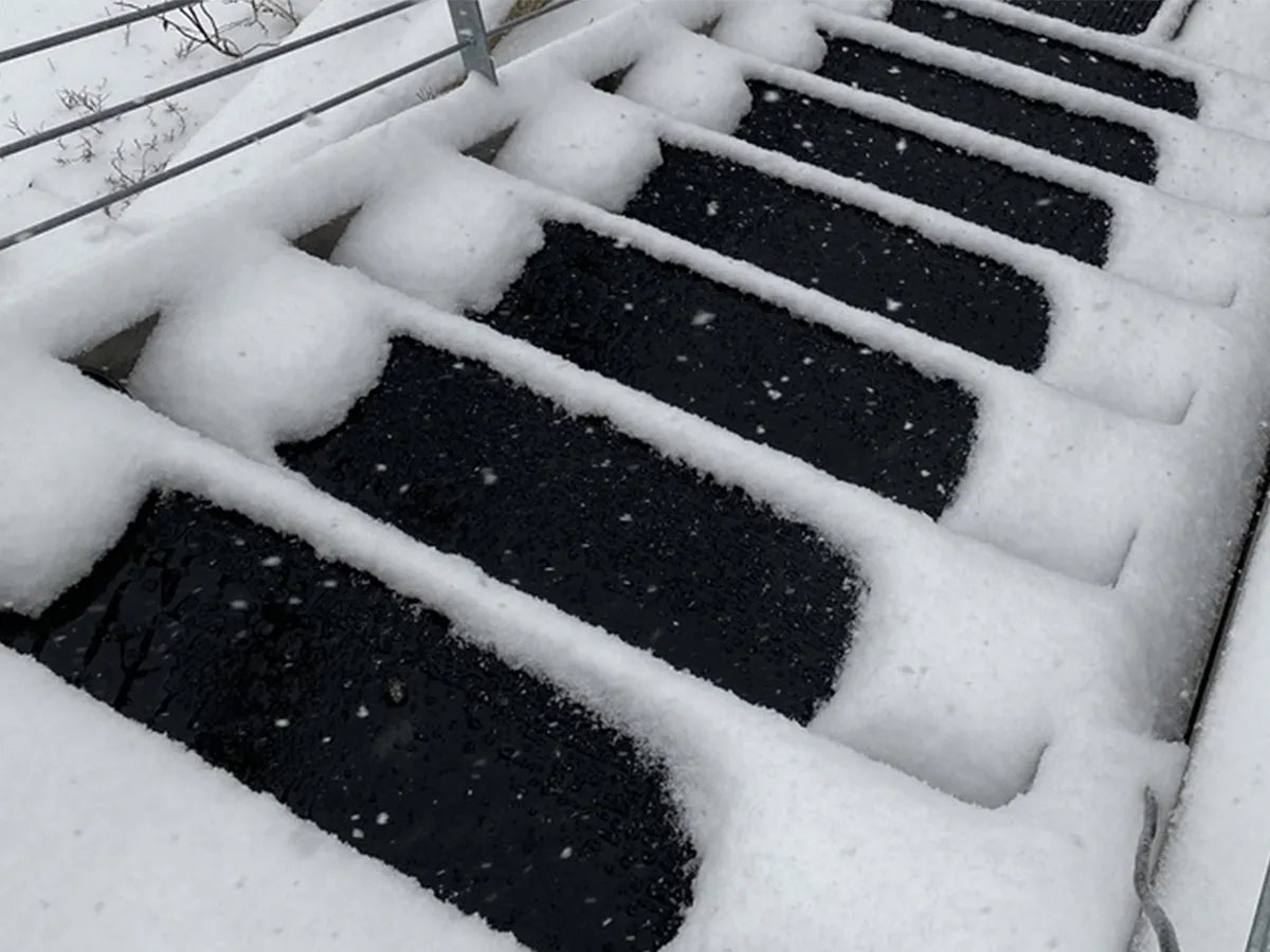 HeatTrak Stair mats make stairways safer during the winter by melting snow and ice.