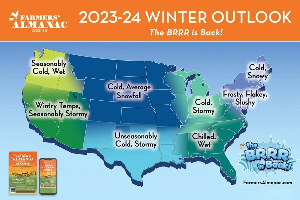 Farmers’ Almanac Winter 2023-2024 Forecast: Brace for Winter's Chilly Embrace with HeatTrak