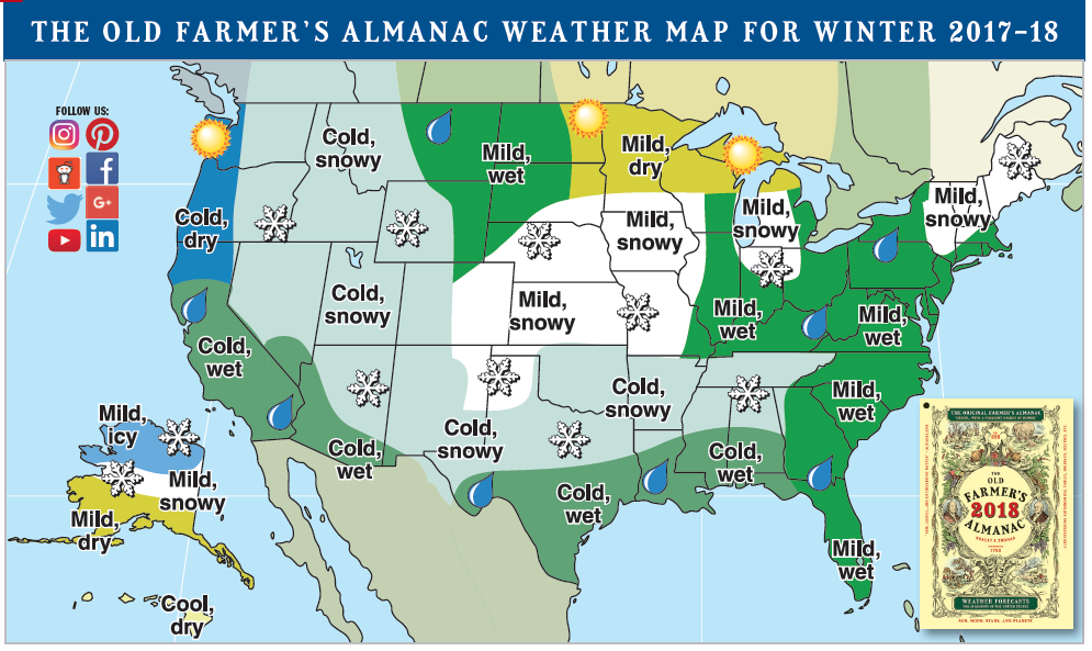What Does the Old Farmer’s Almanac Say About U.S. Winter 2017/18?