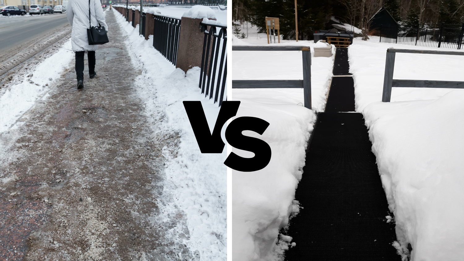 Comparing Snow Melting Mats and Ice Salt