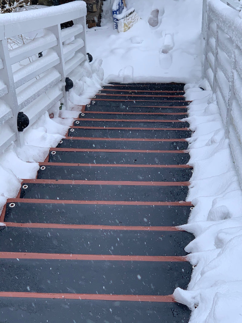 Heated Snow And Ice Melting Stair Mat 10 X 48 Heattrak